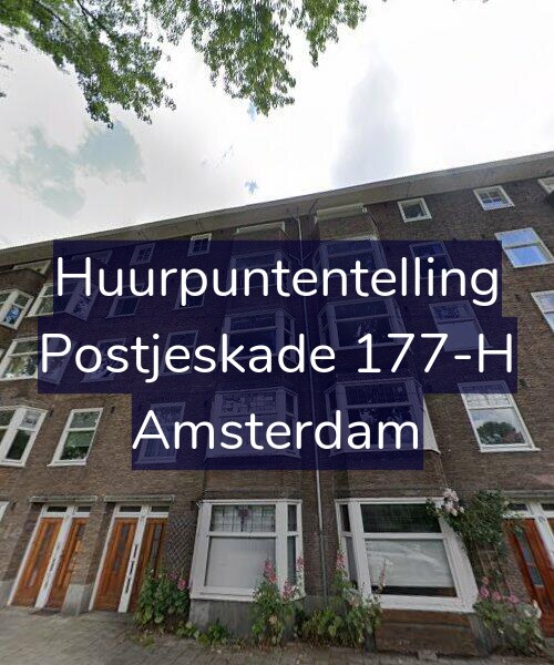 Foto gevel Huurpuntentelling voor Postjeskade 177-H, Amsterdam