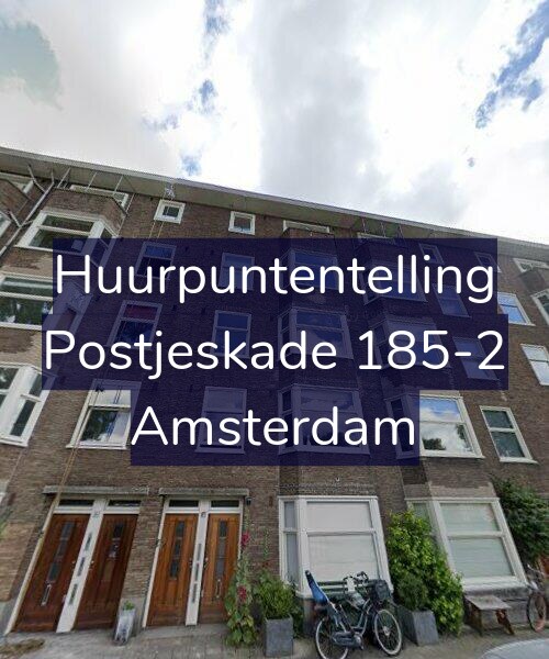Foto gevel Huurpuntentelling voor Postjeskade 185-2, Amsterdam