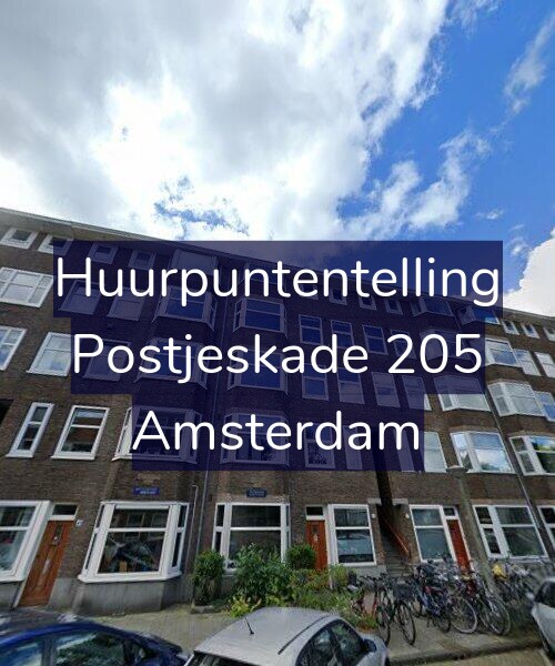 Foto gevel Huurpuntentelling voor Postjeskade 205, Amsterdam