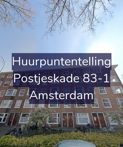 Foto gevel Huurpuntentelling voor Postjeskade 83-1, Amsterdam