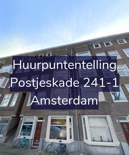 Foto gevel Huurpuntentelling voor Postjeskade 241-1, Amsterdam