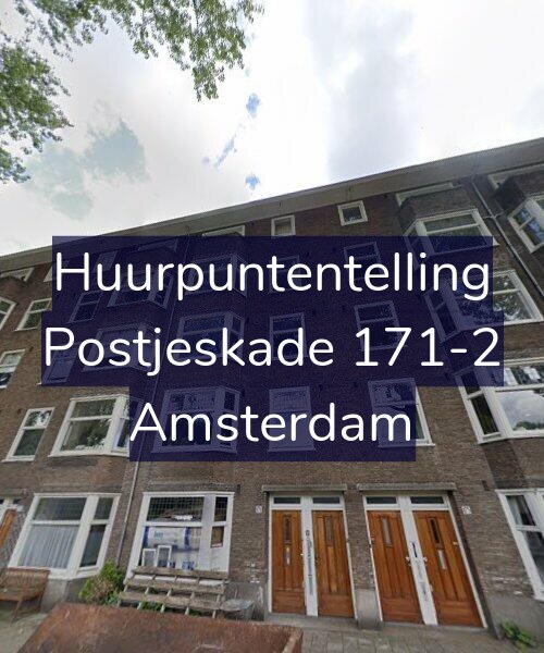 Foto gevel Huurpuntentelling voor Postjeskade 171-2, Amsterdam