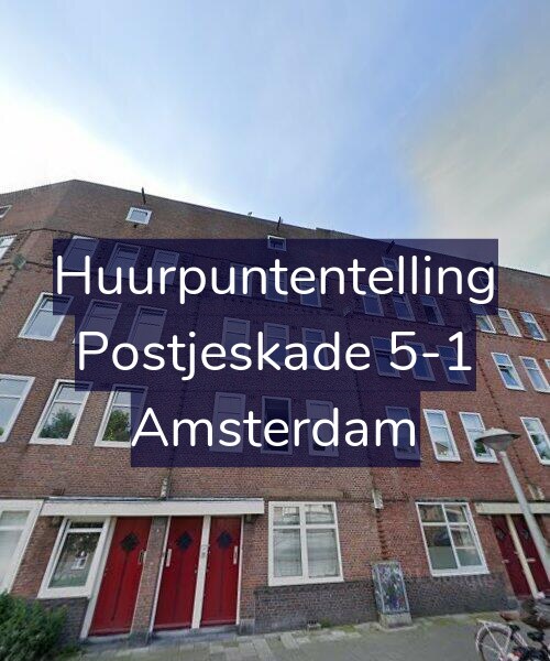 Foto gevel Huurpuntentelling voor Postjeskade 5-1, Amsterdam