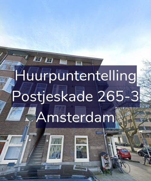 Foto gevel Huurpuntentelling voor Postjeskade 265-3, Amsterdam
