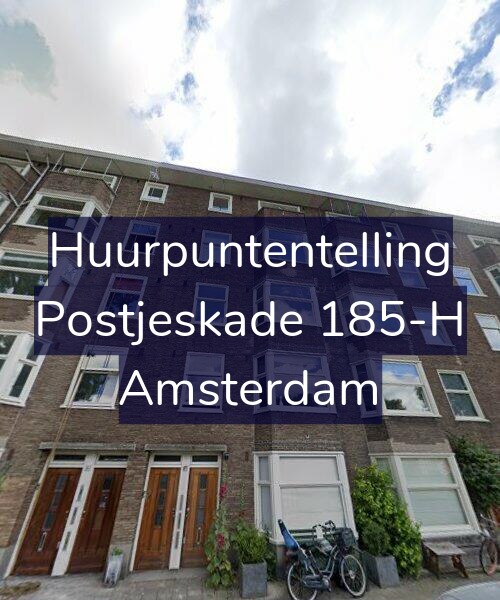 Foto gevel Huurpuntentelling voor Postjeskade 185-H, Amsterdam