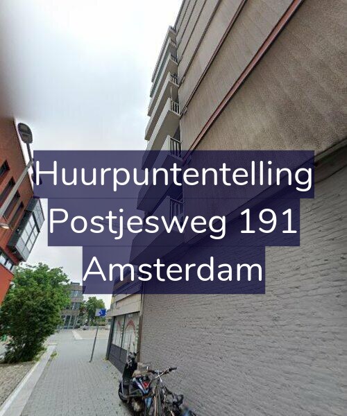 Foto gevel Huurpuntentelling voor Postjesweg 191, Amsterdam