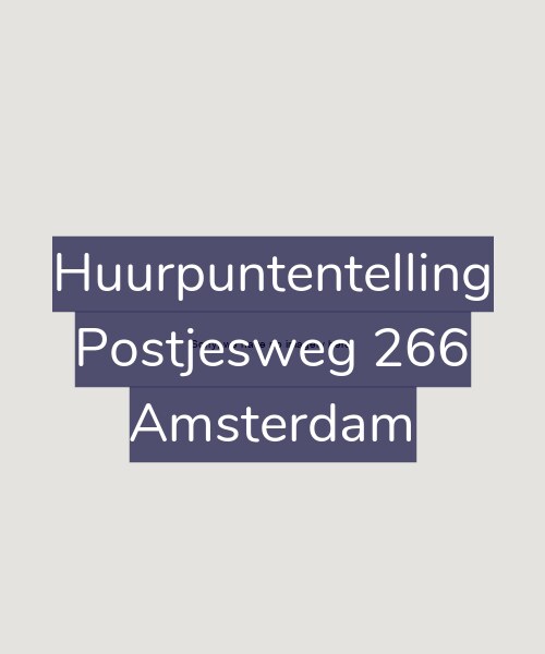 Foto gevel Huurpuntentelling voor Postjesweg 266, Amsterdam