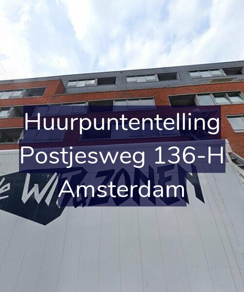 Foto gevel Huurpuntentelling voor Postjesweg 136-H, Amsterdam