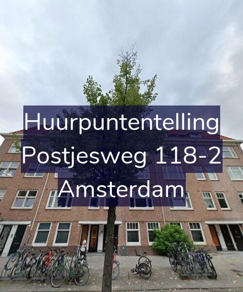 Foto gevel Huurpuntentelling voor Postjesweg 118-2, Amsterdam