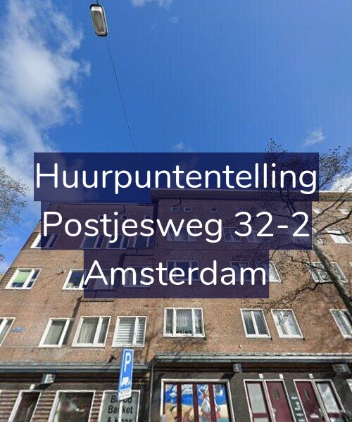 Foto gevel Huurpuntentelling voor Postjesweg 32-2, Amsterdam