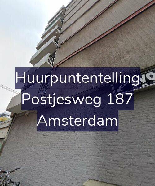 Foto gevel Huurpuntentelling voor Postjesweg 187, Amsterdam