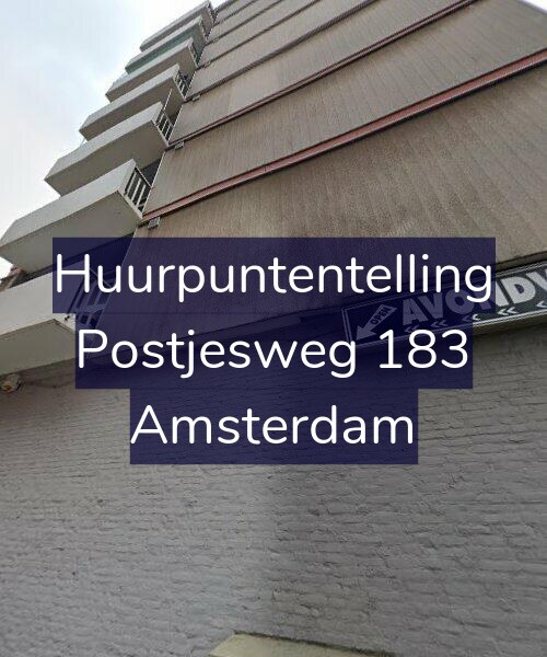 Foto gevel Huurpuntentelling voor Postjesweg 183, Amsterdam