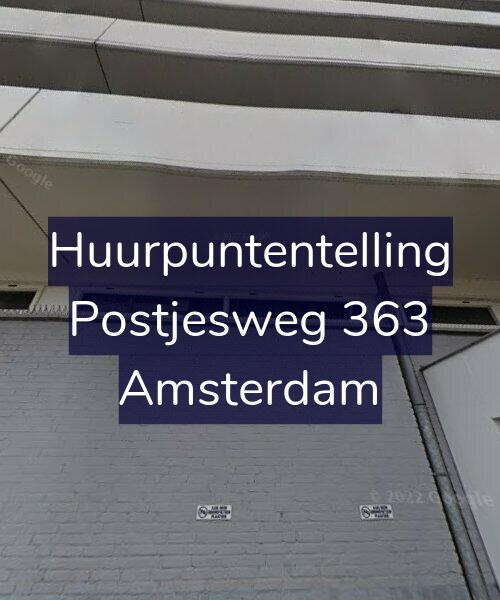 Foto gevel Huurpuntentelling voor Postjesweg 363, Amsterdam