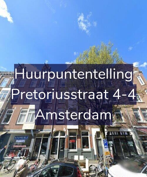 Foto gevel Huurpuntentelling voor Pretoriusstraat 4-4, Amsterdam