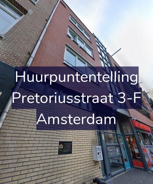 Foto gevel Huurpuntentelling voor Pretoriusstraat 3-F, Amsterdam