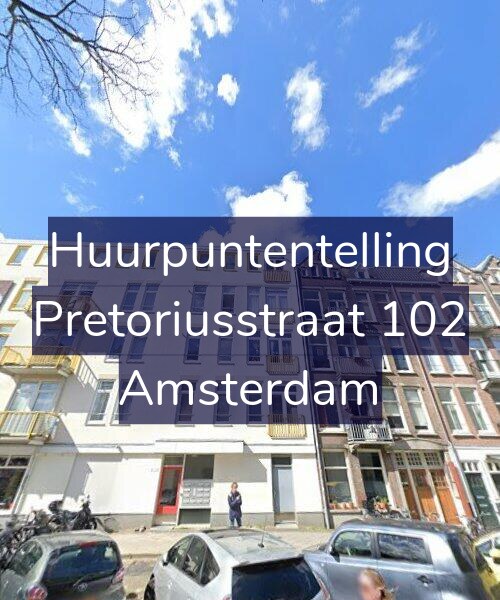 Foto gevel Huurpuntentelling voor Pretoriusstraat 102, Amsterdam