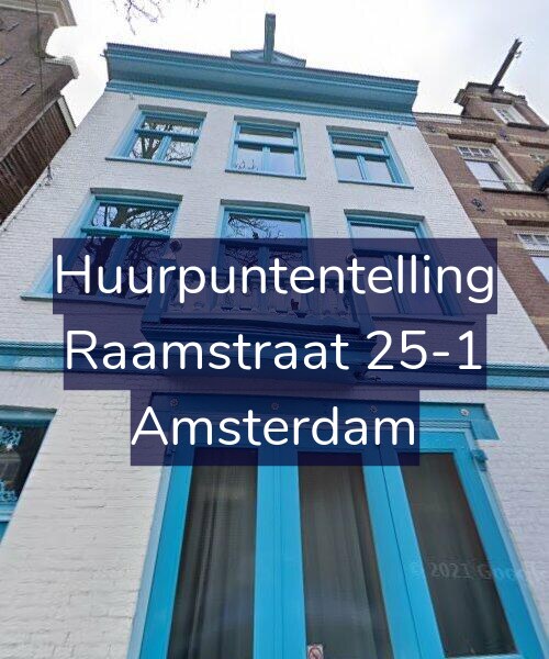 Foto gevel Huurpuntentelling voor Raamstraat 25-1, Amsterdam