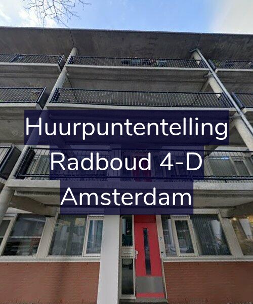 Foto gevel Huurpuntentelling voor Radboud 4-D, Amsterdam
