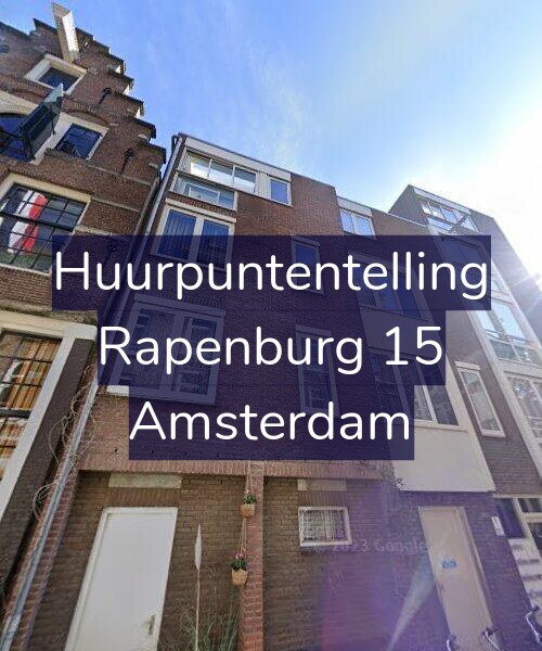 Foto gevel Huurpuntentelling voor Rapenburg 15, Amsterdam