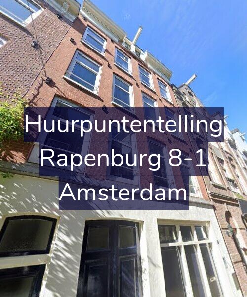 Foto gevel Huurpuntentelling voor Rapenburg 8-1, Amsterdam
