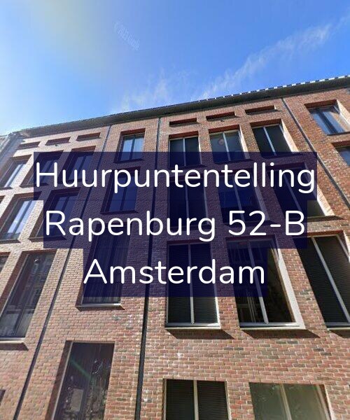Foto gevel Huurpuntentelling voor Rapenburg 52-B, Amsterdam