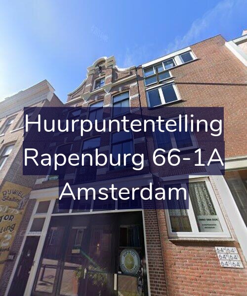 Foto gevel Huurpuntentelling voor Rapenburg 66-1A, Amsterdam