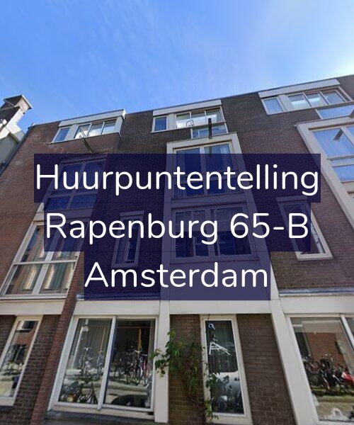 Foto gevel Huurpuntentelling voor Rapenburg 65-B, Amsterdam
