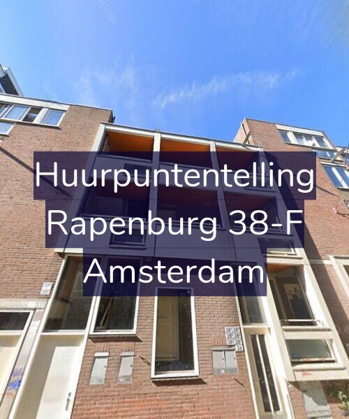 Foto gevel Huurpuntentelling voor Rapenburg 38-F, Amsterdam