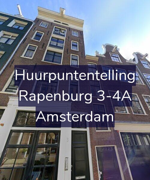 Foto gevel Huurpuntentelling voor Rapenburg 3-4A, Amsterdam