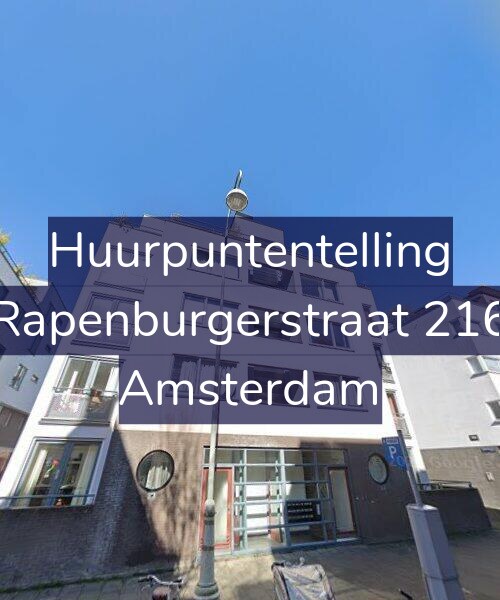 Foto gevel Huurpuntentelling voor Rapenburgerstraat 216, Amsterdam