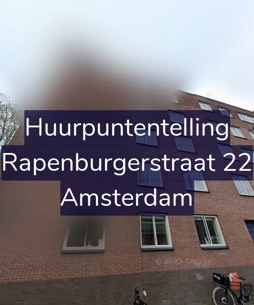 Foto gevel Huurpuntentelling voor Rapenburgerstraat 22, Amsterdam