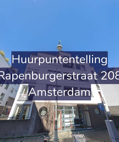 Foto gevel Huurpuntentelling voor Rapenburgerstraat 208, Amsterdam