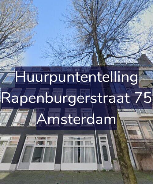 Foto gevel Huurpuntentelling voor Rapenburgerstraat 75, Amsterdam