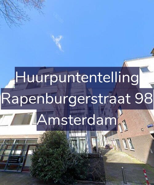 Foto gevel Huurpuntentelling voor Rapenburgerstraat 98, Amsterdam