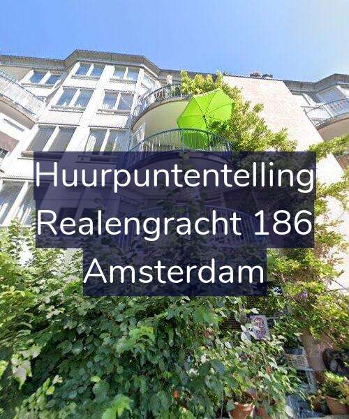 Foto gevel Huurpuntentelling voor Realengracht 186, Amsterdam
