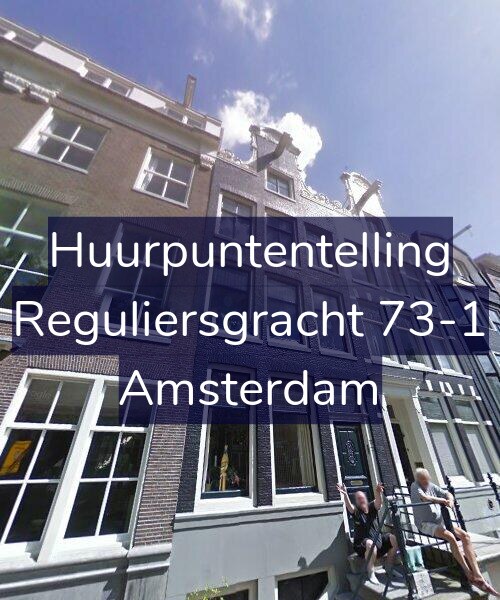 Foto gevel Huurpuntentelling voor Reguliersgracht 73-1, Amsterdam