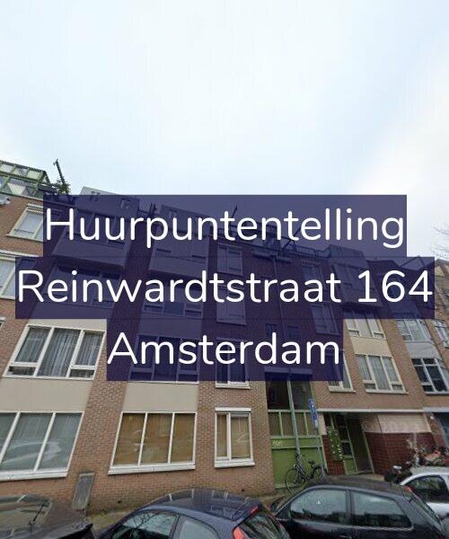 Foto gevel Huurpuntentelling voor Reinwardtstraat 164, Amsterdam