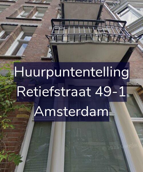 Foto gevel Huurpuntentelling voor Retiefstraat 49-1, Amsterdam