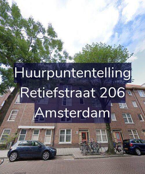 Foto gevel Huurpuntentelling voor Retiefstraat 206, Amsterdam