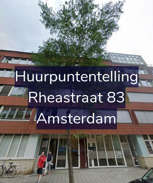Foto gevel Huurpuntentelling voor Rheastraat 83, Amsterdam