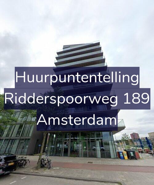 Foto gevel Huurpuntentelling voor Ridderspoorweg 189, Amsterdam