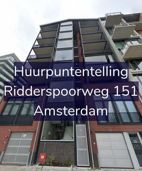 Foto gevel Huurpuntentelling voor Ridderspoorweg 151, Amsterdam