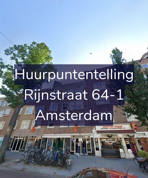 Foto gevel Huurpuntentelling voor Rijnstraat 64-1, Amsterdam