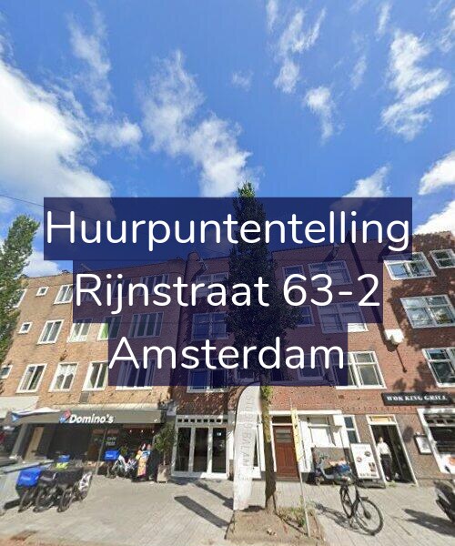 Foto gevel Huurpuntentelling voor Rijnstraat 63-2, Amsterdam