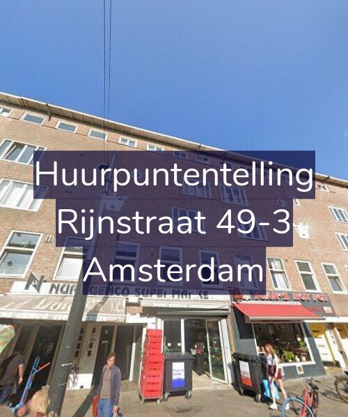 Foto gevel Huurpuntentelling voor Rijnstraat 49-3, Amsterdam