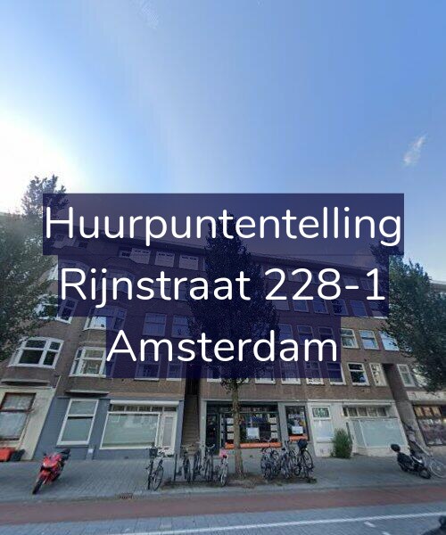 Foto gevel Huurpuntentelling voor Rijnstraat 228-1, Amsterdam