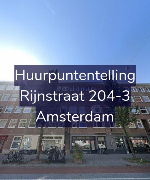 Foto gevel Huurpuntentelling voor Rijnstraat 204-3, Amsterdam