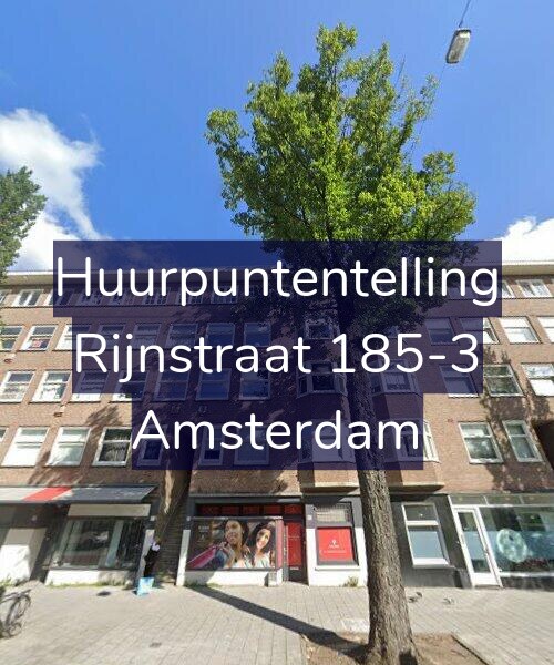 Foto gevel Huurpuntentelling voor Rijnstraat 185-3, Amsterdam