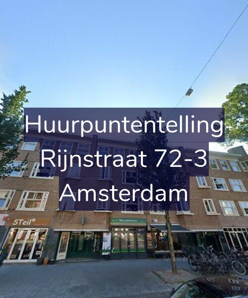Foto gevel Huurpuntentelling voor Rijnstraat 72-3, Amsterdam
