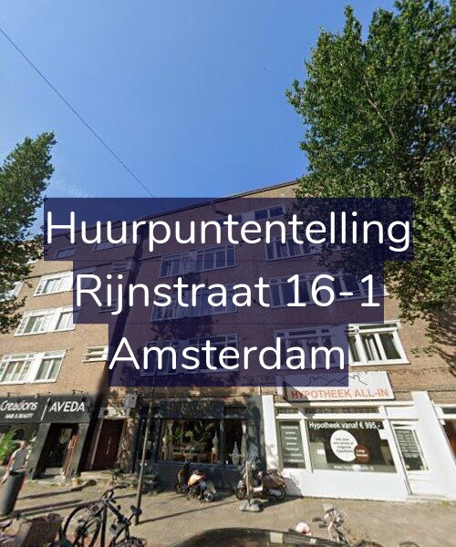 Foto gevel Huurpuntentelling voor Rijnstraat 16-1, Amsterdam